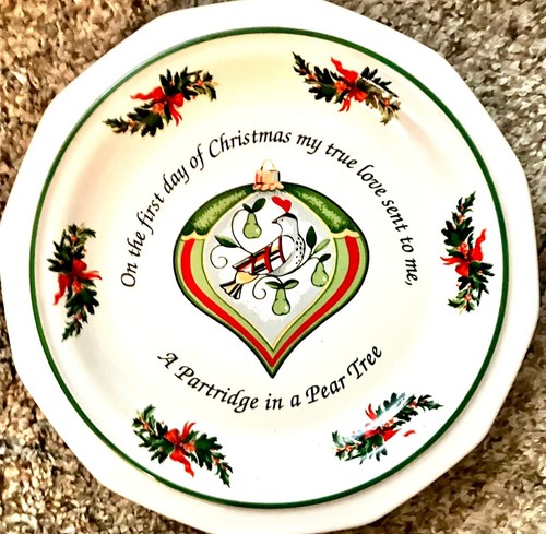 Vintage Pfaltzgraff 12 Days Of Christmas Plates 8" FULL SET OF 12 - Picture 10 of 14