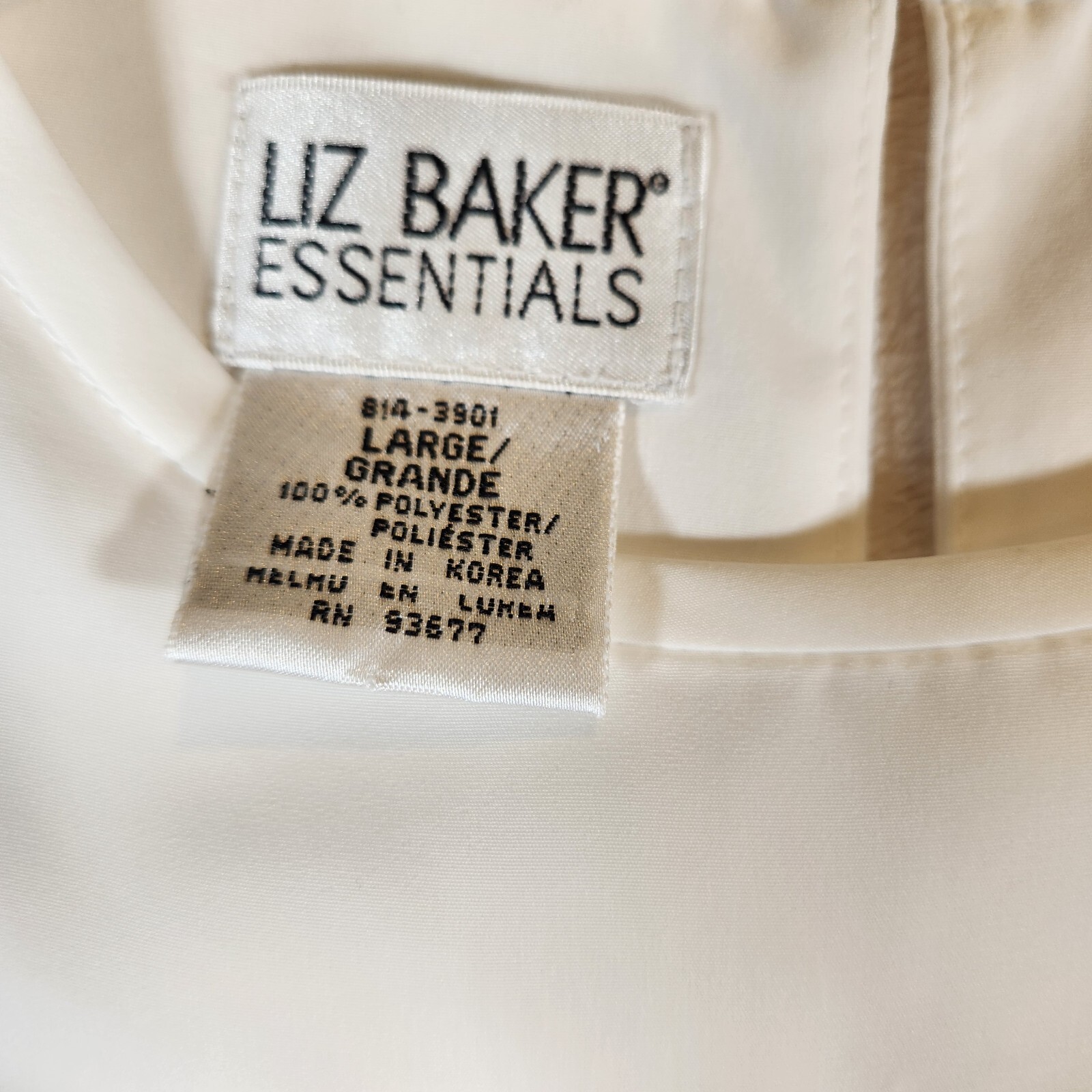 3x Liz Baker Essentials Blouse Button Back Basic … - image 11