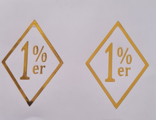 2 x 1 percent club - 1%er Motorcycle sticker. Outlaw Biker Club Motorcycle Decal - Picture 4 of 4