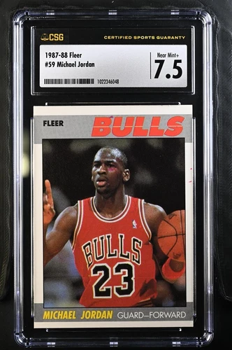 1987 Fleer Michael Jordan CSG CGC 7.5 Near Mint+ Chicago Bulls HOF