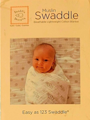 Swaddle Design Muslin Swaddle Blanket Soft Cotton Black New - Picture 2 of 7