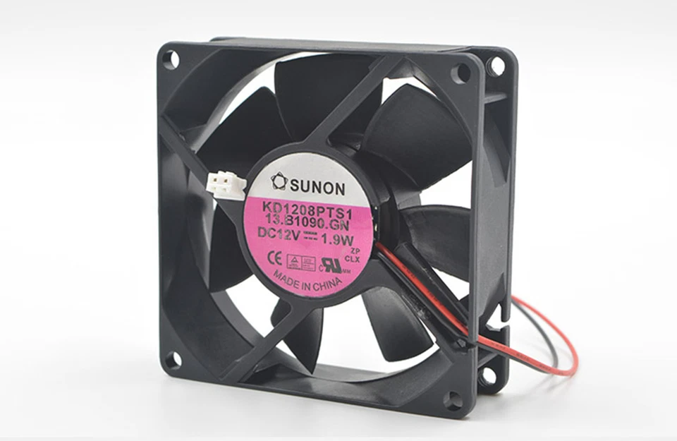 SUNON Cooling Fan 8CM 8025 12V 1.9W KD1208PTS1 80x80x25mm 3.2"x3.2"x1" - Image 3 of 4