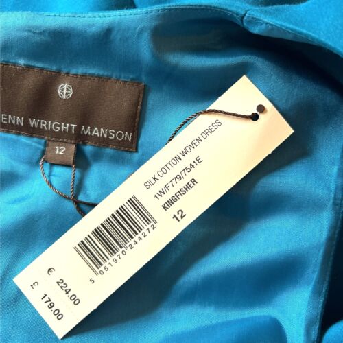 Vestido sin mangas Fenn Wright Manson para mujer verde azulado seda algodón Reino Unido 12 nuevo con etiquetas precio de venta sugerido por el fabricante 179 GBP - Imagen 4 de 4