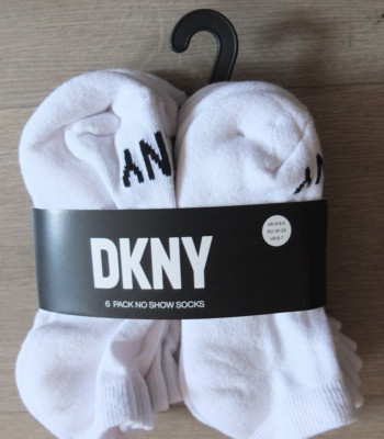* DKNY Kuschelsocke Sneaker-Socken Set 6 x Socken Gr. 31-33 NEU UNISEX Weiß