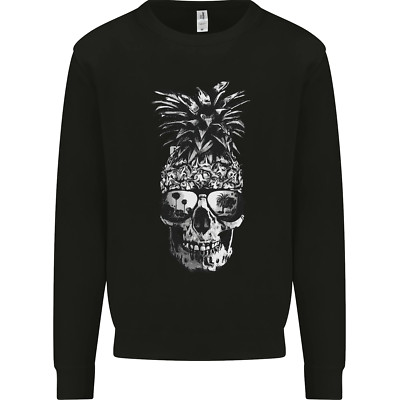 Pineapple Skull Surf Surfen Surfer Urlaub Herren Sweatshirt Pullover