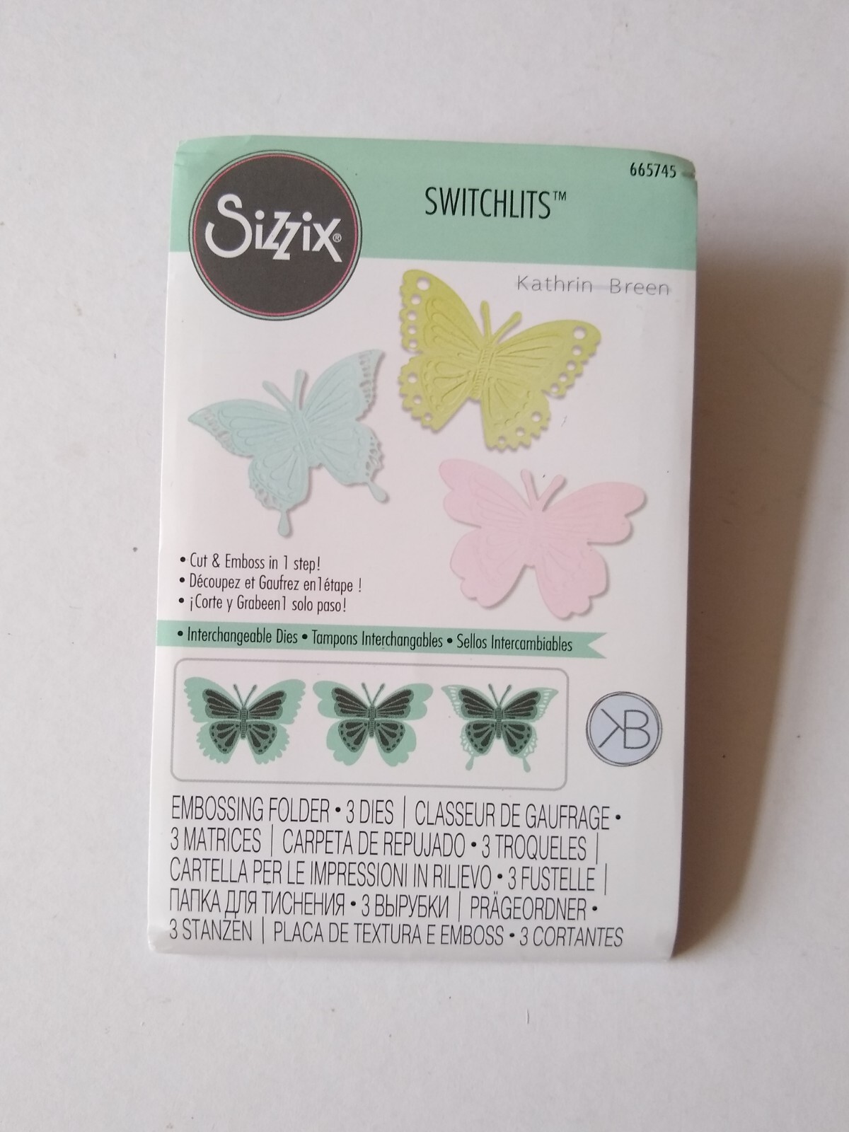 Sizzix Switchlits Detailed Butterflies 665745 Kathrin Breen Cut & Emboss In One