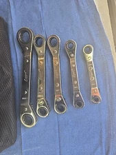 Vintage Expert  5 Piece Offset Box End Ratcheting Wrench Set Metric 9mm-21mm