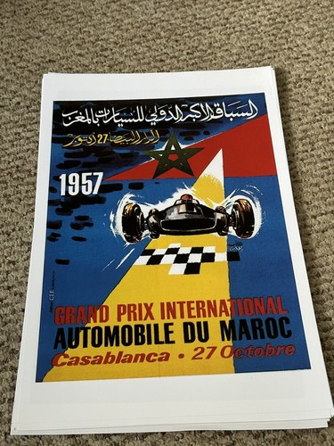 Grand Prix International 1957 Casablanca Poster 11 x 17 (340)