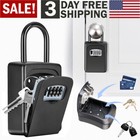 Key Safe 4 Digit Combination Lock Box Wall Mount Storage Safe Security Outdoor