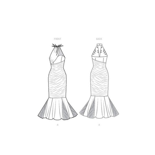 Sewing Pattern Simplicity 9341 Cruella Deville Costume Gown Mermaid Style - Picture 2 of 3