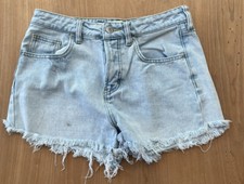 Melville Women  s Size 27 Blue Jean Denim Shorts Light Wash Cutoffs Distressed