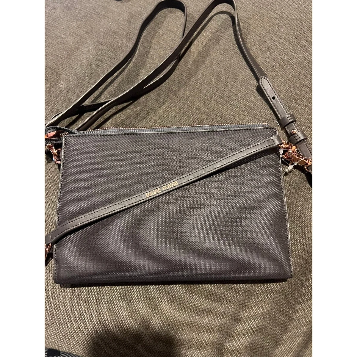 Dagne Dover Essentials Crossbody Gray/Graphite Clutch/Wristlet/Wallet