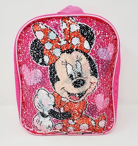 Pink Minnie Mouse sequin backpack, Reversible sequin backpack - Picture 2 of 5