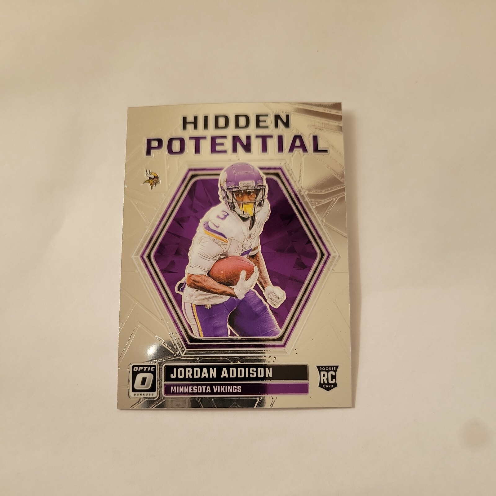 JORDAN ADDISON 2023 Donruss Optic Hidden Potential Rookie RC Minnesota Vikings