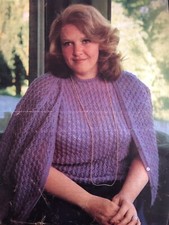 Knitting Pattern For Ladies Jumper & Cardigan 4 Ply Large Sizes 40-50 Inch Bust