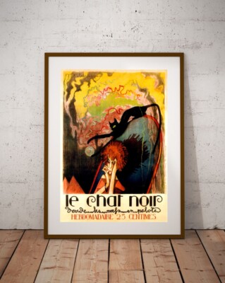 Le Chat Noir, 1922 (Henri Desbarbieux) Art Nouveau Vintage Poster