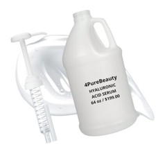 Half Gallon 64 oz Hyaluronic Acid Serum with Pump, Hydrating HA BULK WHOLESALE