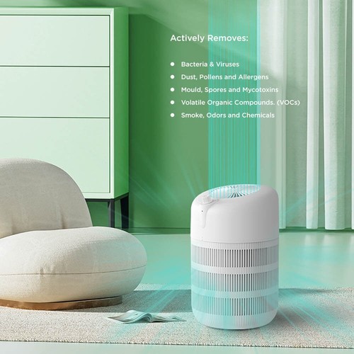4-in-1 360° Air Purifier Tower HEPA13 Filter Catalyst Filter UV light 15 m² - Picture 10 of 14