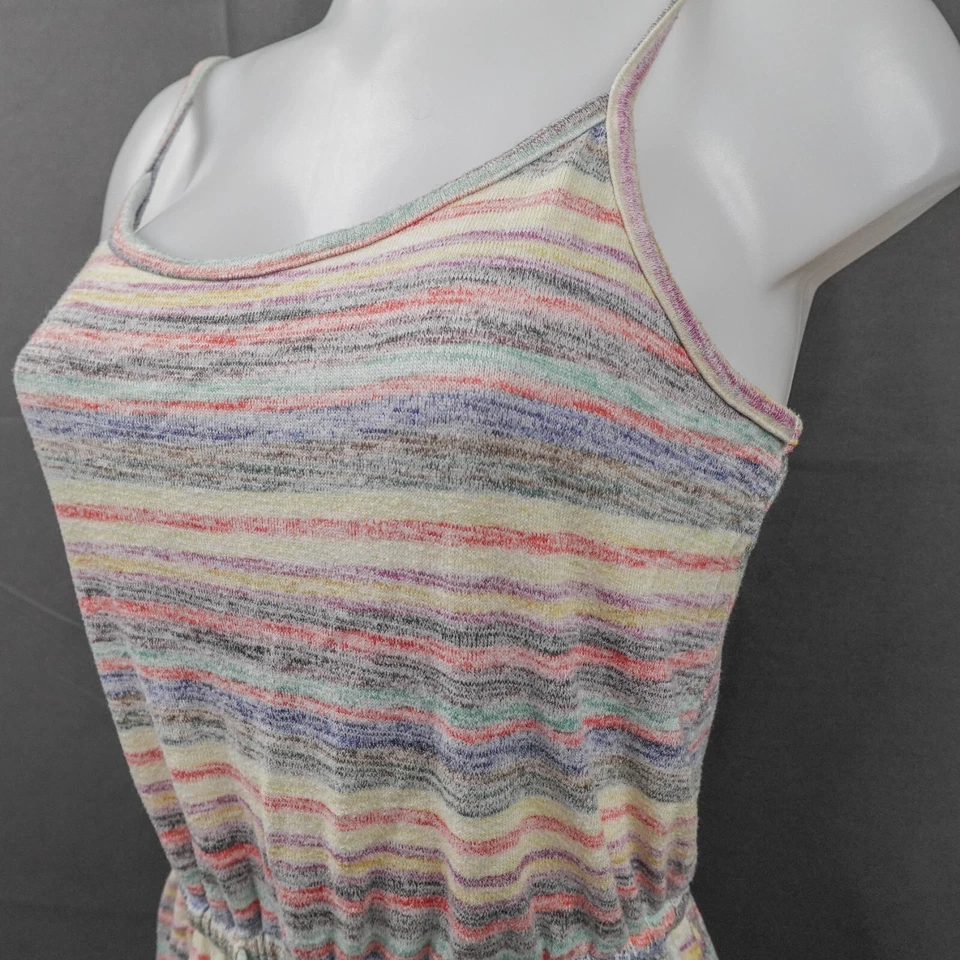 Womens Romper Shorts Small Rainbow Y2K Retro Knit Softgirl Classic Coastal Artsy - Imagem 3 de 4