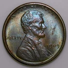 1909-VDB Lincoln Wheat Penny Cent BU i822