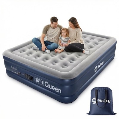 Air Mattress Queen 18 Raised Inflatable Bed Built in Pump 660 lbs Sekey