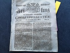 RK 1807 Zeitung 44 Stralsund von Bl&uuml;cher Hamburg von Bonin Bartodziege Pr. Eylau