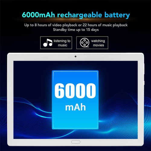 10.1in Tablet 6GB RAM 128GB ROM Front 5MP Rear 8MP Support 2.4GHz 5G WiFi 600 CT - Picture 14 of 34