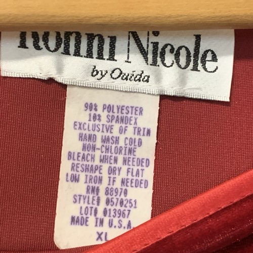 De Colección Años 90 Terciopelo Terciopelo Salón Conjunto XL Manga Larga Crew Pull On Pantalones Rojo EE. UU. - Imagen 6 de 8