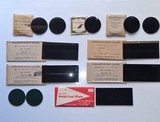 Lote de 10 placas de soldadura Willson Optical Weld Shade (5) y lente redonda (7) de colección