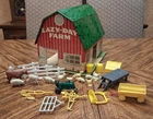 Vintage Marx Tin Litho Lazy Day Farm Barn with Various Pieces