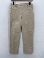 Ann Taylor Pants Womens 0 Beige Stretch Chino Slim Ankle Dress Career Khaki NWT