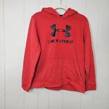 Under Armor Storm Hoodie With Kangaroo Pocket Youth XL Red/Black Pullover