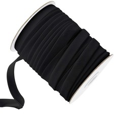 Jetec Double Fold Bias Tape Binding for 1/2 inch x 50 yards, Black