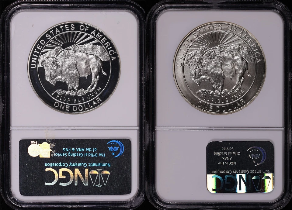 1999-P Yellowstone Silver Dollar Commemorative Set NGC MS-70 & PF-70 Ultra Cameo - Image 2 of 2