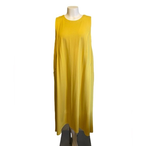 J. Jill Wearever Collection Sleeveless Chamomile Yellow Maxi Dress Woman SZ XL P - Picture 2 of 12