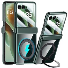 For Moto Razr Ultra 2026/Razr 2025 Razr 2024 Hinge Case Ring Stand Phone Cover