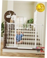 30-46" Baby Gate for Stairs, Toddler Safety 30"-46" W x 30.5" H White