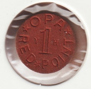 1944 Segunda Guerra Mundial OPA Ración Roja Ficha YH Colección Segunda Guerra Mundial Antigua Moneda EE. UU.