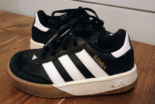 Adidas Samba baby/toddler shoes size 7k black/white 3 stripes sneakers