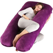 55 inches Pregnancy Pillows for Sleeping, U Shaped Maternity Full Body Pillow...