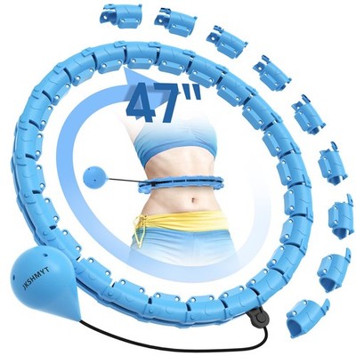 JKSHMYT Weighted Hula Circle Hoops for Adults Weight 47-55inch, 47inch-Blue 