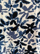 SHEIN Curve Plus Size 8XL Floral Print Long Sleeve Top | Blue Ivory Abstract Blo