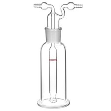 500ml Lab Gas Washing Bottle Vacuum Trap, Borosilicate Glass, 29/32 Ground Joint