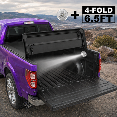 #ad 6.5FT 4 Fold Tonneau Cover Bed For GMC Sierra Chevy Silverado 1500 2500HD Truck $141.80