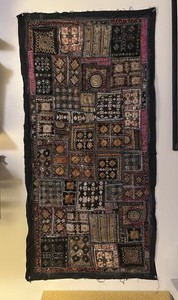 Vintage Indian Kutch Mirror Patchwork Runner Beaded Work Gujarat Embroidered