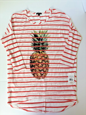 Women s Pineapple MM MM MM Brand Swim Cover Size S NWT White Coral Made in USA