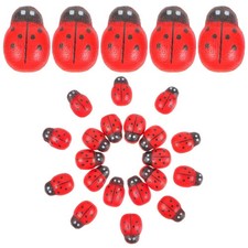 100 PCS Lady Bugs Mini Ladybug Fairy Garden Figurines Ladybugs Miniatures
