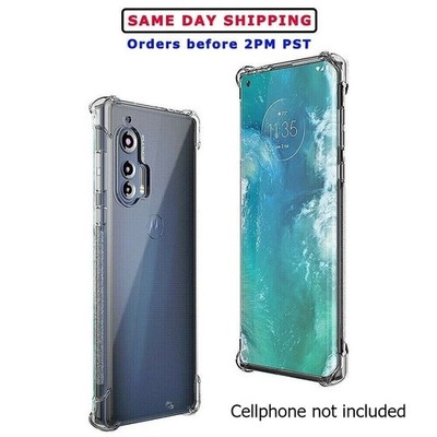 Shockproof Anti-Crash Clear Slim Soft Silicone Cover Case fits Motorola edge+