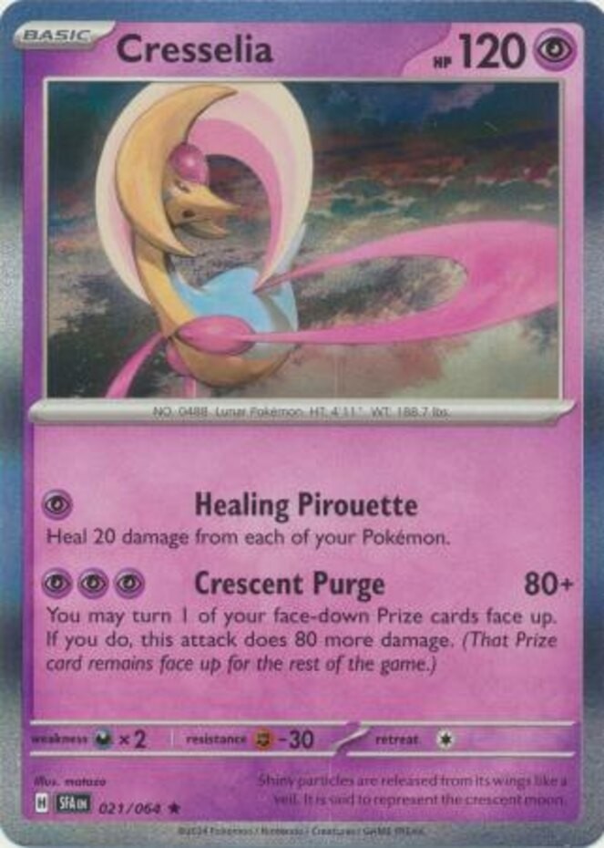 Cresselia - 021/064 - Holo Rare - Near Mint - Scarlet & Violet - Shrouded Fable