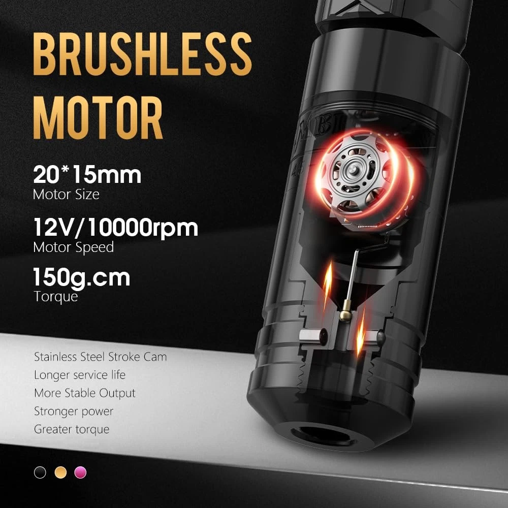 Ambition Torped 36mm Rotary Tattoo Pen Machine Kit, 5.5mm Stroke Brushless Mo... image 3